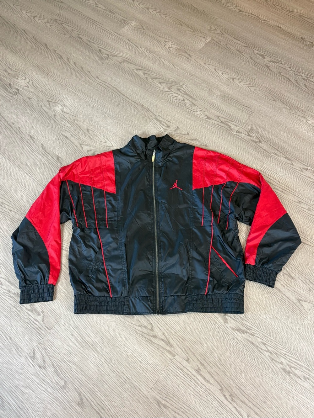 Nike Air Jordan #23 Black and Red Men's Windbreaker Jacket
